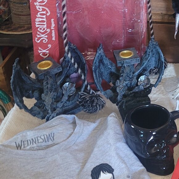 Goth Lot Jack Skellington & Wednesday Addams READ - Picture 9 of 17